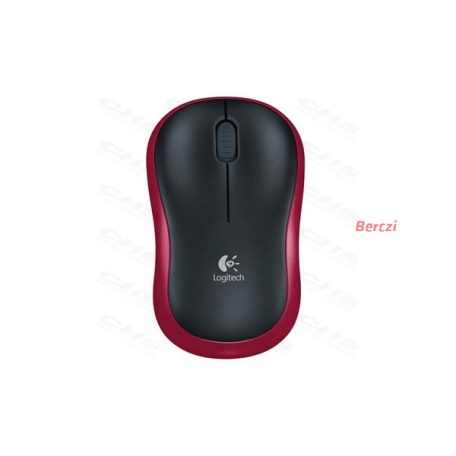 LOGITECH Egér - M185 Vezeték Nélküli Optikai Nano, Piros