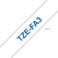   BROTHER szalag TZe-FA3, Fehér alapon Kék, Szövet szalag, 12mm  0.47", 3 méter