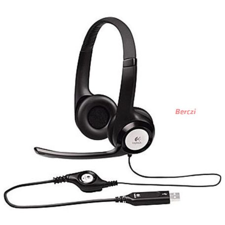 LOGITECH Fejhallgató 2.0 - H390 USB Mikrofonos, Fekete