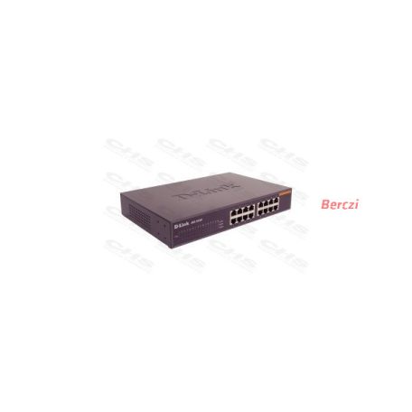 D-LINK Switch 16x100Mbps Fémházas Asztali Rackes, DES-1016D/E