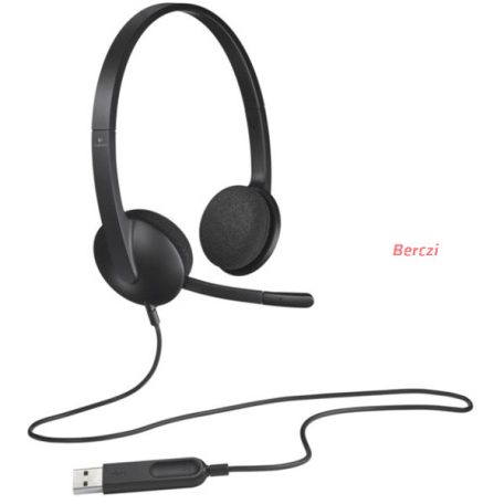 LOGITECH Fejhallgató 2.0 - H340 USB Mikrofonos, Fekete