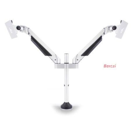 MULTIBRACKETS 2 karos asztali konzol, M VESA Gas Lift Arm Dual White (15-32", max.VESA: 100x100 mm, 10 kg)