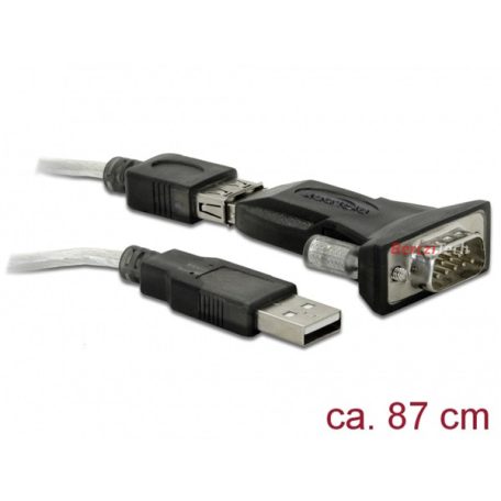 DELOCK Átalakító USB 2.0 Type-A > 1x Soros DB9 RS-232