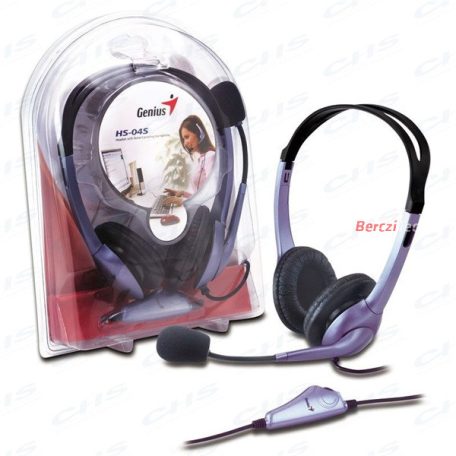 GENIUS Fejhallgató HS-04S, 3,5mm Jack