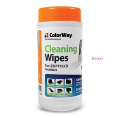   COLORWAY Tisztítószer CW-1071, törlőkendő, 100db (wipes for Laptops & Monitors 100 pcs)
