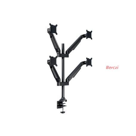 MULTIBRACKETS 4 karos asztali konzol, M VESA Gas Lift Arm Quad Black (15-32", max.VESA: 100x100 mm, 10 kg)