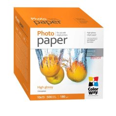   COLORWAY Fotópapír, magasfényű (high glossy), 180 g/m2, 10x15, 500 lap