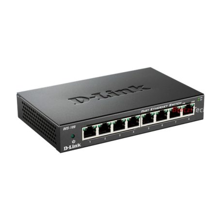 D-LINK Switch 8x100Mbps Fémházas Asztali, DES-108/E