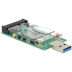   DELOCK Átalakító USB 5 Gbps Type-A male > mSATA full size