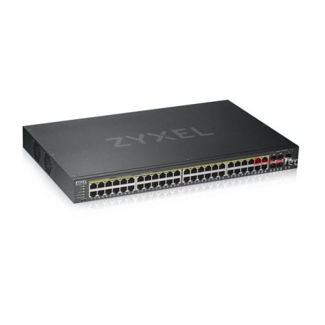 ZYXEL Switch 44x1000Mbps (44xPOE) + 4xGigabit kombó SFP+ 2xGigabit SFP, Fémházas Menedzselhető (48GbE POE port), GS1920-