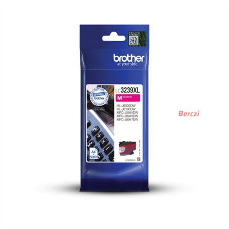 BROTHER Tintapatron LC3239XLM, Szuper nagy töltetű - 5000 oldal, Magenta