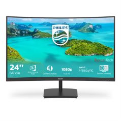  PHILIPS Ívelt VA monitor 23.6" 241E1SCA, 1920x1080, 16:9, 250cd/m2, 4ms, VGA/HDMI, hangszóró