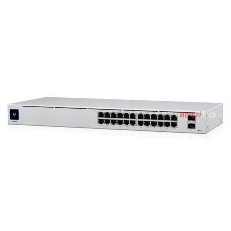 UBiQUiTi Switch 24x1000Mbps (16xPOE+), 2x1000Mbps SFP, Menedzselhető, Rackes - USW-24-POE