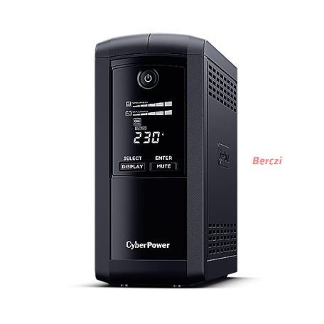 CYBERPOWER UPS VP700ELCD (4x Schuko) 700VA 390W 230V szünetmentes tápegység + USB LINE-INTERAKTÍV