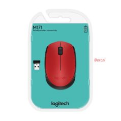 LOGITECH Egér - M171 Vezeték Nélküli Optikai, Vörös
