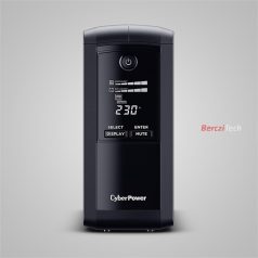   CYBERPOWER UPS, VP700EILCD, 6x C13, 700VA 390W 230V szünetmentes tápegység + USB LINE-INTERACTIVE