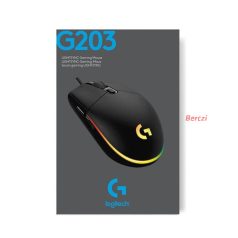   LOGITECH Egér - G203 Lightsync RGB Vezetékes Gaming, Fekete