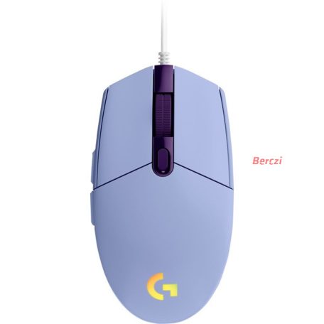 LOGITECH Egér - G102 Lightsync Vezetékes Gaming, Lila