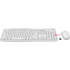  LOGITECH Billentyűzet + egér - MK295 Silent Vezeték Nélküli Combo Piszkosfehér, HUN