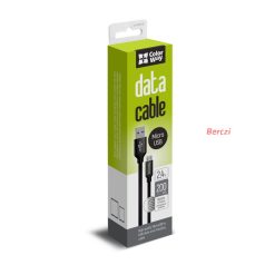   COLORWAY Kábel, Cable USB MicroUSB 2m 2.4A black (CW-CBUM009-BK)