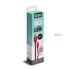   COLORWAY Kábel USB - Type-C 2,1 A, 1 m, piros (CW-CBUC003-RD)