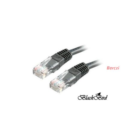 BLACKBIRD Kábel Patch UTP CAT.5E 1m Fekete