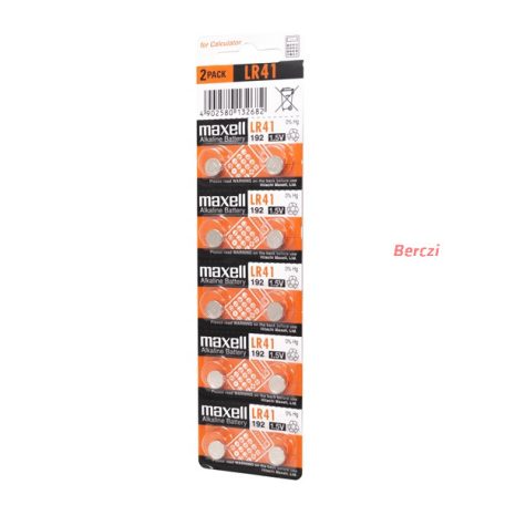 MAXELL Gombelem LR41 10db / csomag