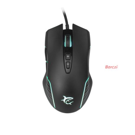 WHITE SHARK GM-5003 AZARAH gaming egér, fekete, 6400dpi