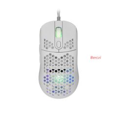 WHITE SHARK GM-5007W GALAHAD gamer egér, fehér, 6400 dpi