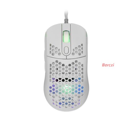 WHITE SHARK GM-5007W GALAHAD gamer egér, fehér, 6400 dpi