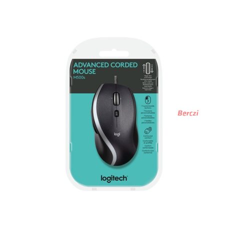 LOGITECH Egér - M500s Advanced Corded Vezetékes, Fekete