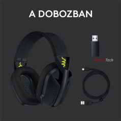   LOGITECH Fejhallgató 2.0 - G435 Vezeték Nélküli Gaming Mikrofonos , Fekete