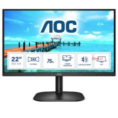   AOC VA monitor 21.5" 22B2H, 1920x1080, 16:9, 250cd/m2, 4ms, VGA/HDMI