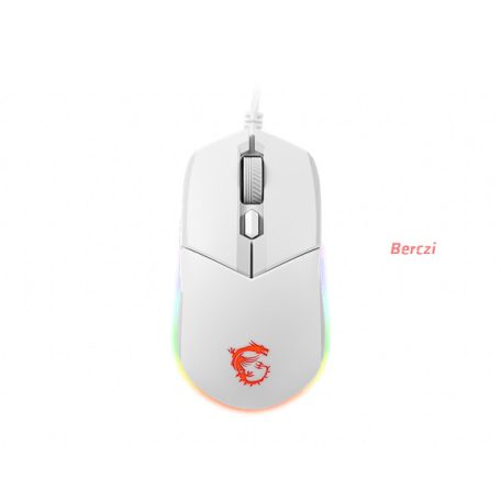 MSI ACCY Clutch GM11 symmetrical design Optical GAMING Wired Mouse, White