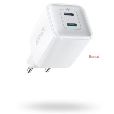 ANKER Hálózati Töltő, PowerPort III Nano PRO, 40W, 2xUSB-C, EU, fehér - A2038G21