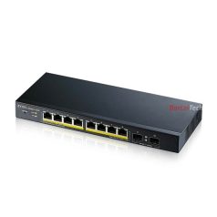   ZYXEL Switch 10x1000Mbps(8xPOE) + 2xGigabit SFP, Fémházas Menedzselhető (8GbE port), GS1900-10HP-EU0102F