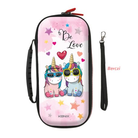 KONIX - UNIK " Be Love" Nintendo Switch/Lite Utazó Tok, Színes