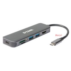   D-LINK USB-C HUB 2xUSB + 1xUSB-C +1xHDMI + 1xSD + 1xMicroSD, DUB-2327