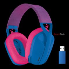   LOGITECH Fejhallgató 2.0 - G435 Vezeték Nélküli Gaming Mikrofonos , Kék-Málna