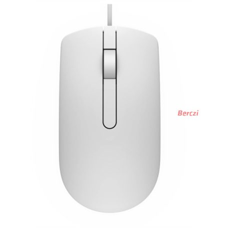 DELL Vezetékes egér, MS116 Optical Mouse - White