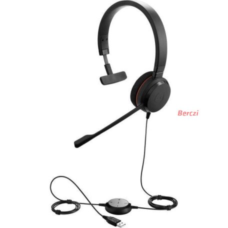 JABRA Fejhallgató - Evolve 20 MS Mono Vezetékes USB, Mikrofon