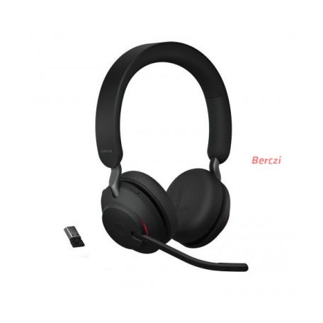 JABRA Fejhallgató - Evolve2 65 MS Stereo Bluetooth Vezeték Nélküli, Mikrofon