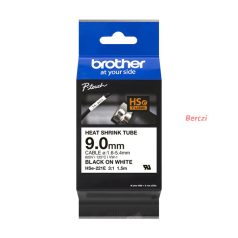   Brother szalag HSE-221E, Fehér alapon fekete, Zsugorcső, 9mm, 1,5m