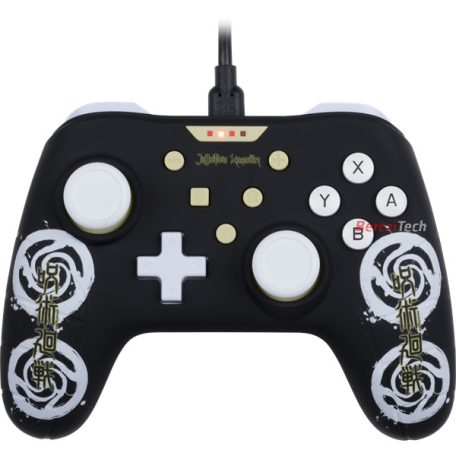 KONIX - JUJUTSU KAISEN Nintendo Switch/PC Vezetékes kontroller, Fekete mintás