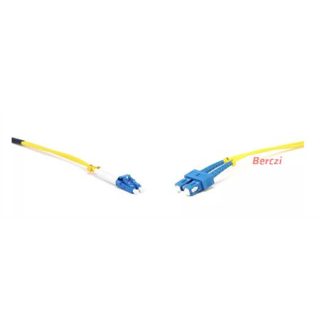 LINKEASY Duplex patch kábel  2 x SC/UPC + 2 x LC/UPC csatlakozóval, 3mm duplex core 9/125 LSZH, 1 m