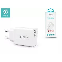   DEVIA UNIVERZÁLIS USB HÁLÓZATI TÖLTŐ ADAPTER 2XUSB - 5V/2,4A - SMART SERIES 2 USB CHARGER - WHITE
