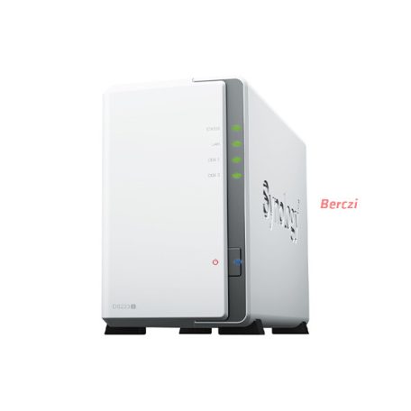 SYNOLOGY NAS 2 fiókos DS223j Realtek RTD1619B 4x1,7GHz, 1GB DDR4, 1x1GbE, 2xUSB3.2Gen1