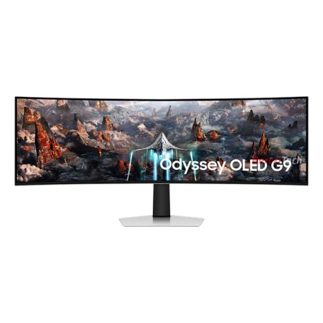 SAMSUNG Ívelt Gaming 240Hz OLED monitor 49" G93SD, 5120x1440, 32:9, 250cd/m2, 0.03ms, HDMI/MicroHDMI/DP