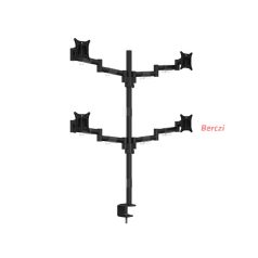   MULTIBRACKETS Asztali konzol (4 képernyős), M VESA Deskmount Officeline Quad Black (15-30", max.VESA: 100x100 mm)