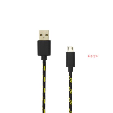 SBOX Kábel, CABLE USB A Male -> MICRO USB Male 1 m Black